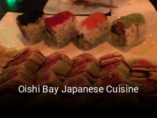 Oishi Bay Japanese Cuisine book table