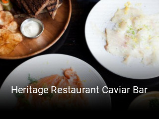 Heritage Restaurant Caviar Bar book table