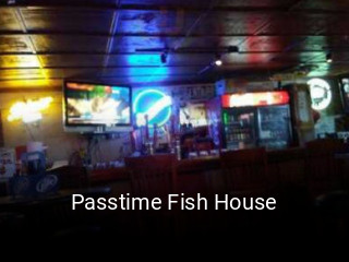 Passtime Fish House book table