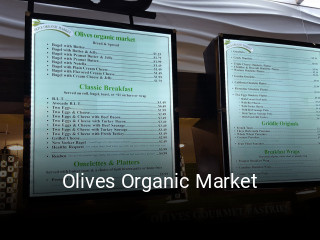 Olives Organic Market reserve table
