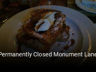 Permanently Closed Monument Lane reservation