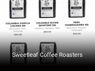 Sweetleaf Coffee Roasters reserve table