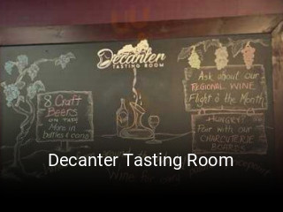 Decanter Tasting Room reserve table