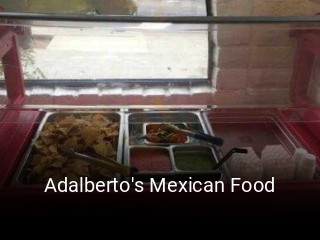 Book a table now at Adalberto's Mexican Food