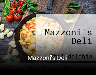 Mazzoni's Deli table reservation