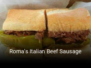 Roma's Italian Beef Sausage reserve table