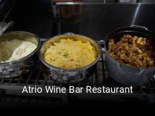 Atrio Wine Bar Restaurant table reservation